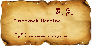 Putternek Hermina névjegykártya